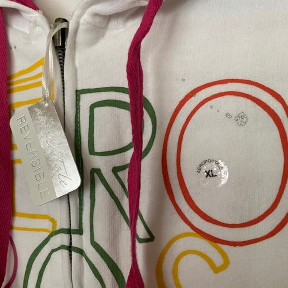 Aeropostale Reversible Logo/Stripe Hoodie, size XL - Picture 2 of 5